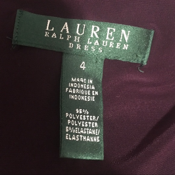 Lauren Ralph Lauren Ruched Purple Cocktail Dress - Picture 5 of 7